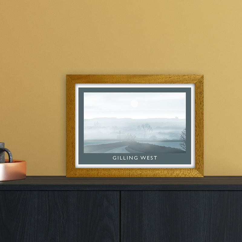 Gilling West (Winter) Travel Art Print by Richard O'Neill A4 Print Only