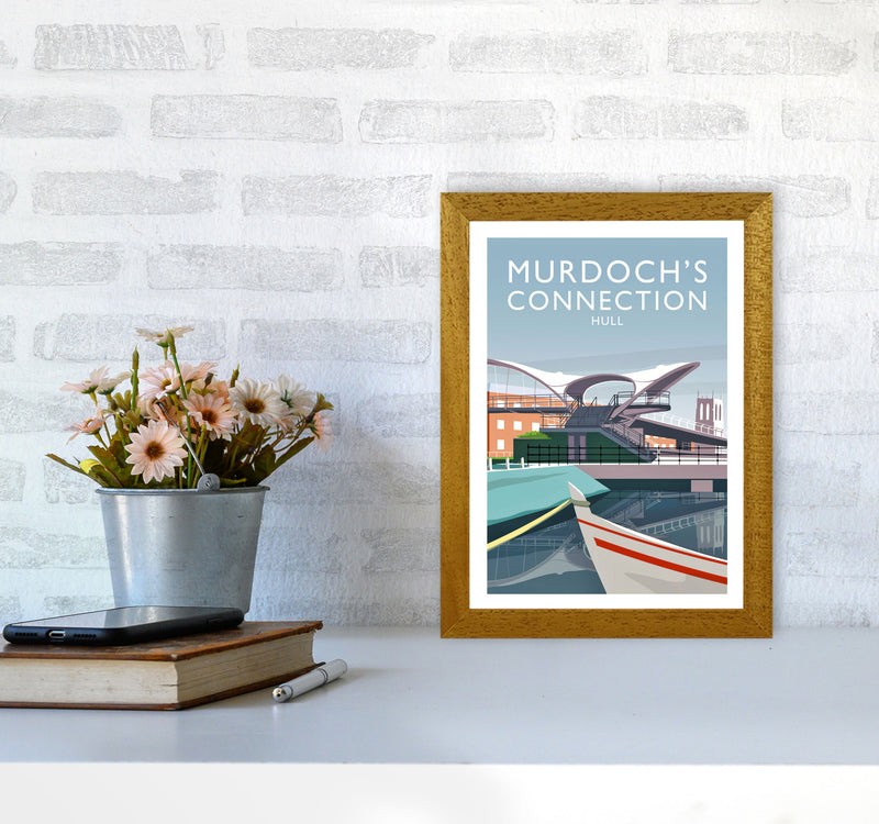 Murdoch's Connection portrait Travel Art Print by Richard O'Neill A4 Print Only