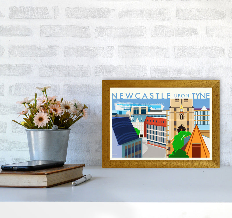 Newcastle upon Tyne 2 (Day) landscape Travel Art Print by Richard O'Neill A4 Print Only