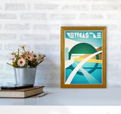 Newcastle 2 Travel Art Print by Richard O'Neill A4 Print Only