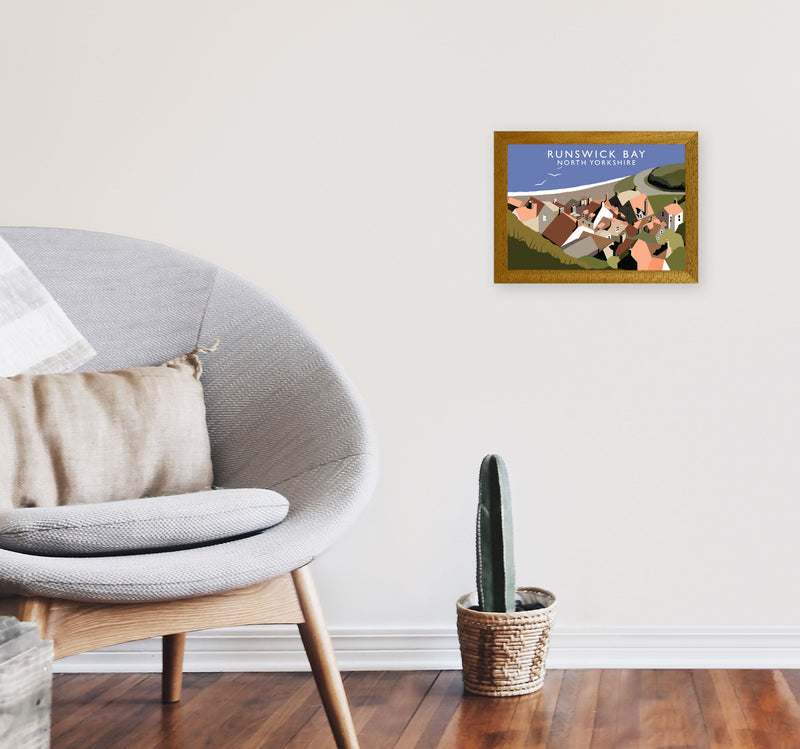 Runswick Bay North Yorkshire Art Print by Richard O'Neill A4 Print Only