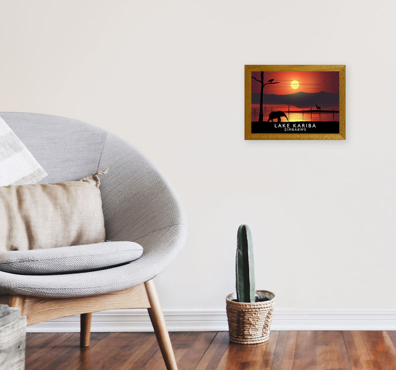 Lake Kariba Zimbabwe Framed Digital Art Print by Richard O'Neill A4 Print Only