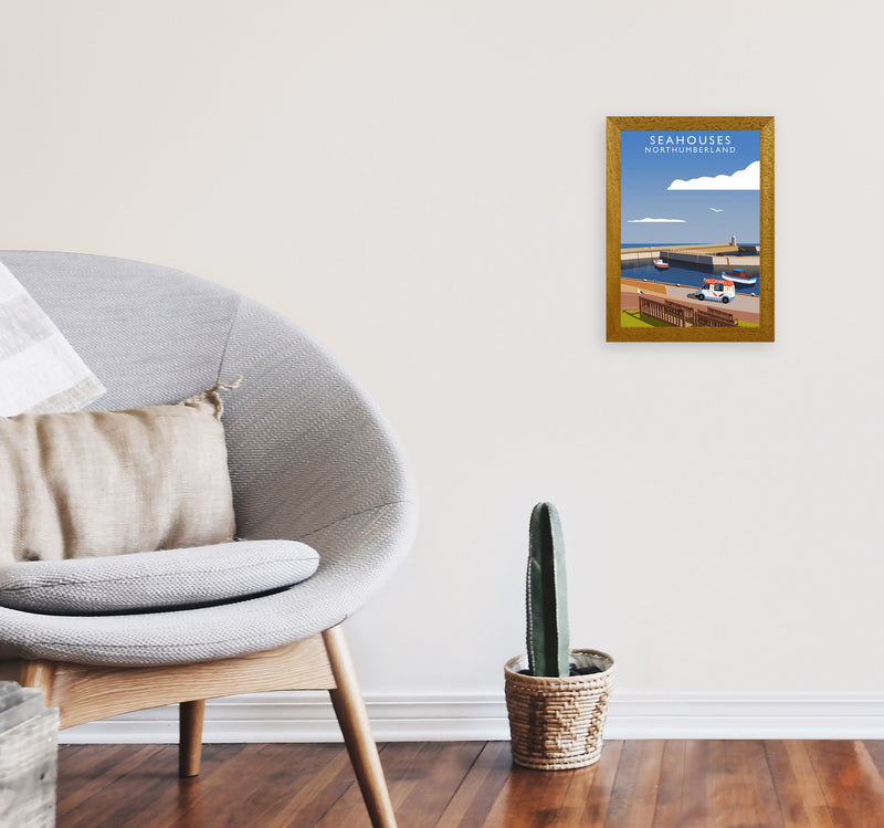 Seahouses (Portrait) by Richard O'Neill A4 Print Only