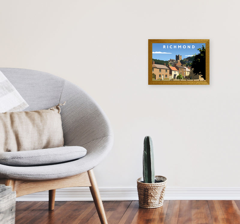 Richmond Travel Art Print by Richard O'Neill, Framed Wall Art A4 Print Only