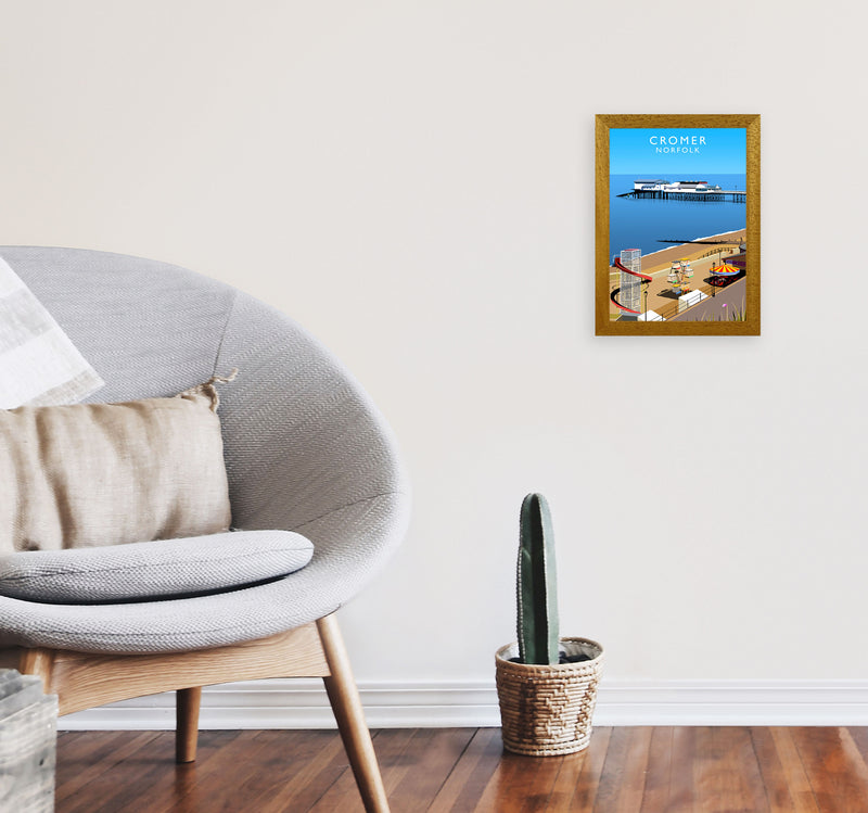 Cromer Norfolk Framed Digital Art Print by Richard O'Neill A4 Print Only