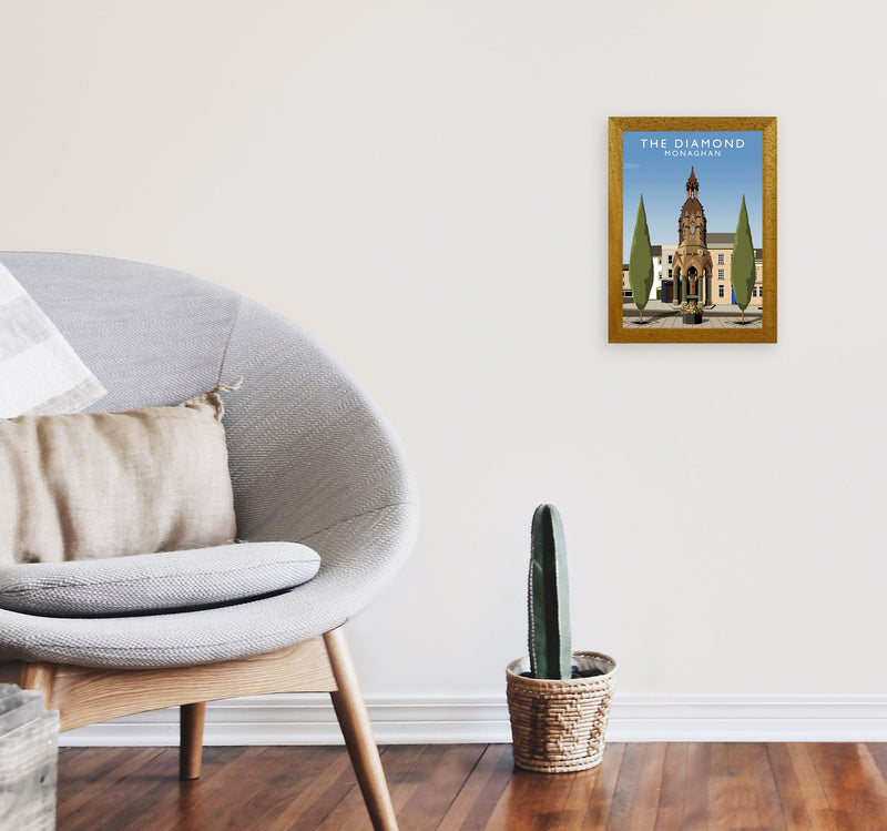The Diamond Monaghan Travel Art Print by Richard O'Neill, Framed Wall Art A4 Print Only
