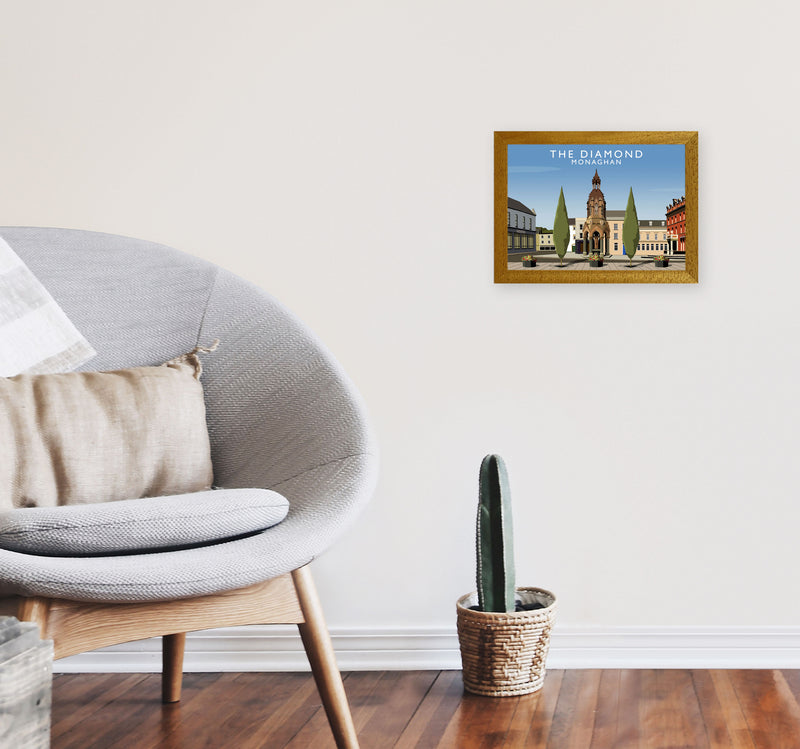 The Diamond Monaghan Travel Art Print by Richard O'Neill, Framed Wall Art A4 Print Only