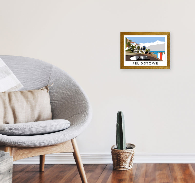 Felixstowe Framed Digital Art Print by Richard O'Neill A4 Print Only