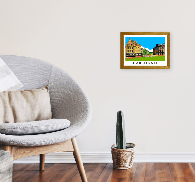 Harrogate Travel Art Print by Richard O'Neill, Framed Wall Art A4 Print Only
