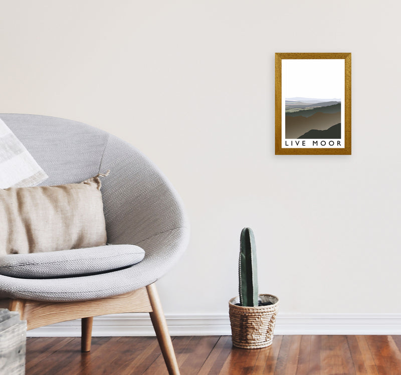 Live Moor Travel Art Print by Richard O'Neill, Framed Wall Art A4 Print Only
