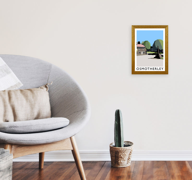 Osmotherley Travel Art Print by Richard O'Neill, Framed Wall Art A4 Print Only