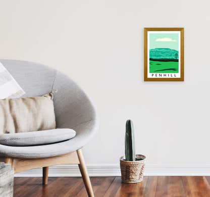 Penhill Digital Art Print by Richard O'Neill, Framed Wall Art A4 Print Only