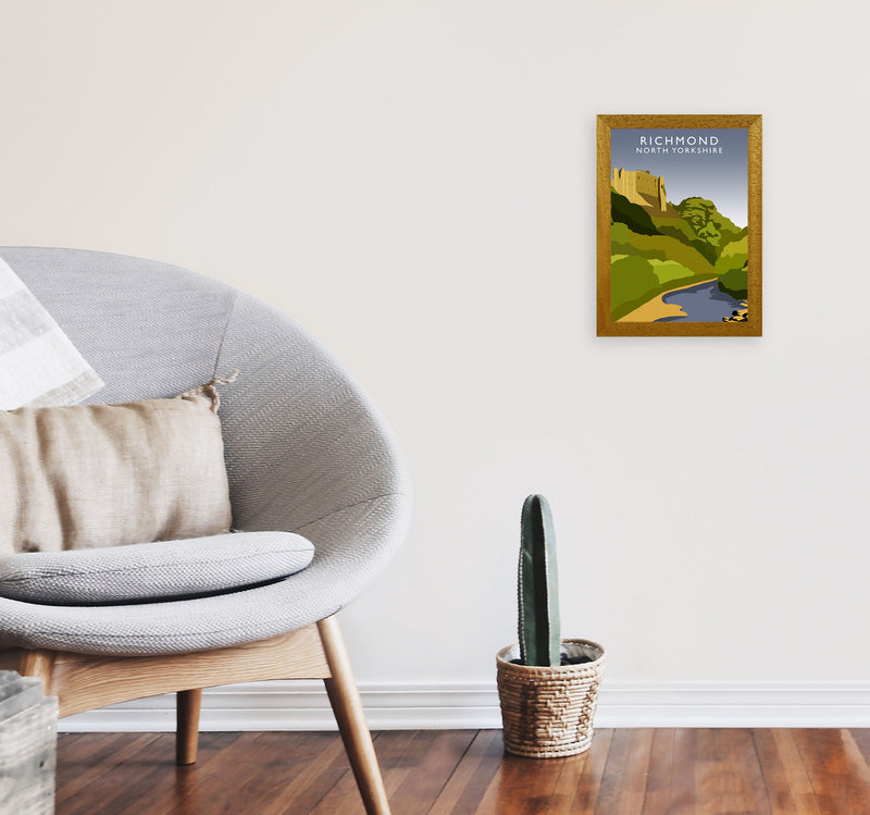 Richmond North Yorkshire Travel Art Print by Richard O'Neill A4 Print Only