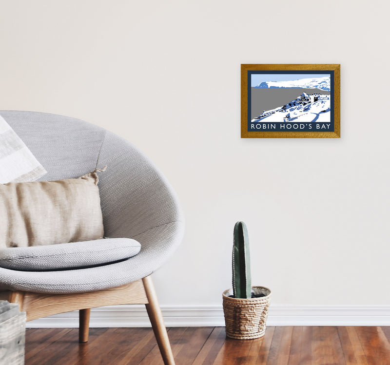 Robin Hood's Bay Travel Art Print by Richard O'Neill, Framed Wall Art A4 Print Only