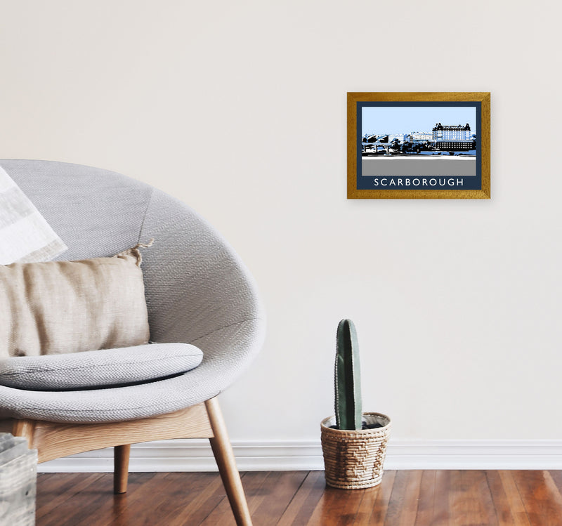 Scarborough Travel Art Print by Richard O'Neill, Framed Wall Art A4 Print Only