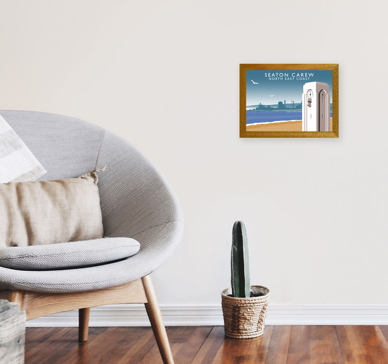 Seaton Carew North East Coast Travel Art Print by Richard O'Neill A4 Print Only