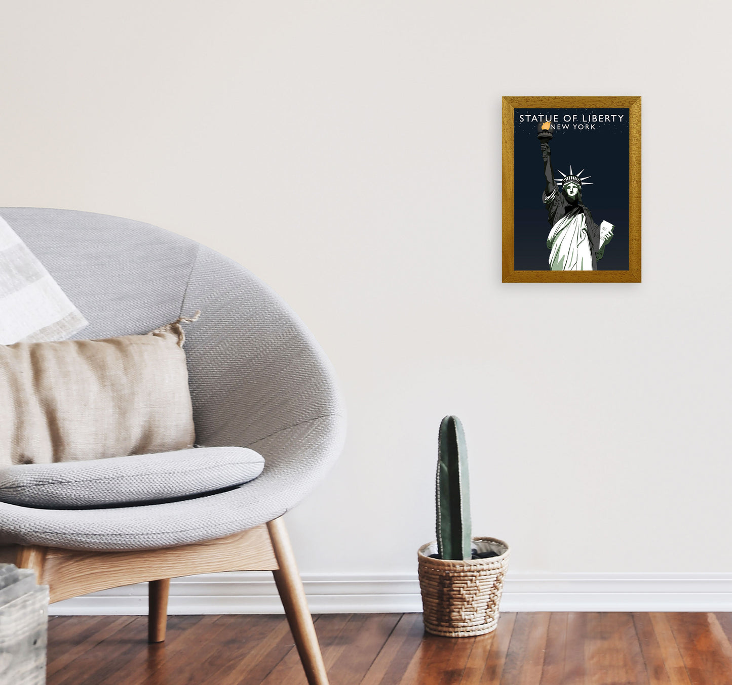 Statue of Liberty New York Art Print by Richard O'Neill A4 Print Only