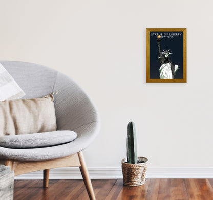 Statue of Liberty New York Art Print by Richard O'Neill A4 Print Only