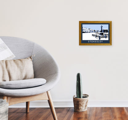 Stokesley Travel Art Print by Richard O'Neill, Framed Wall Art A4 Print Only