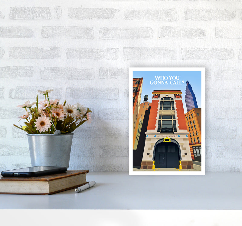 Ghostbusters Day Art Print by Richard O'Neill A4 Black Frame