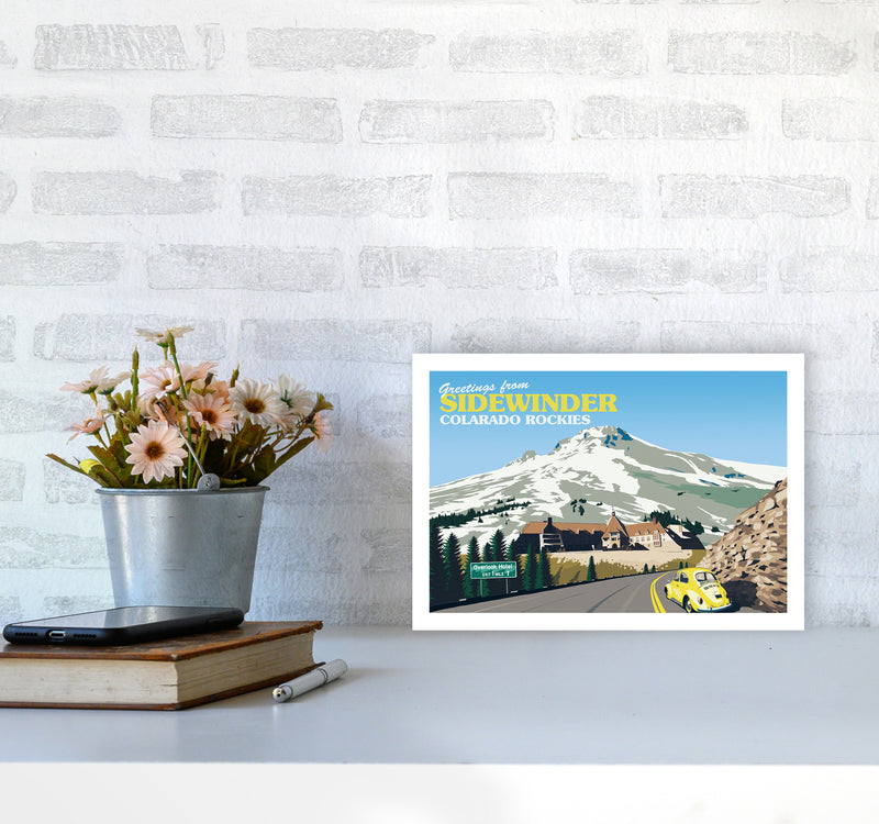 Overlook Hotel Art Print by Richard O'Neill A4 Black Frame
