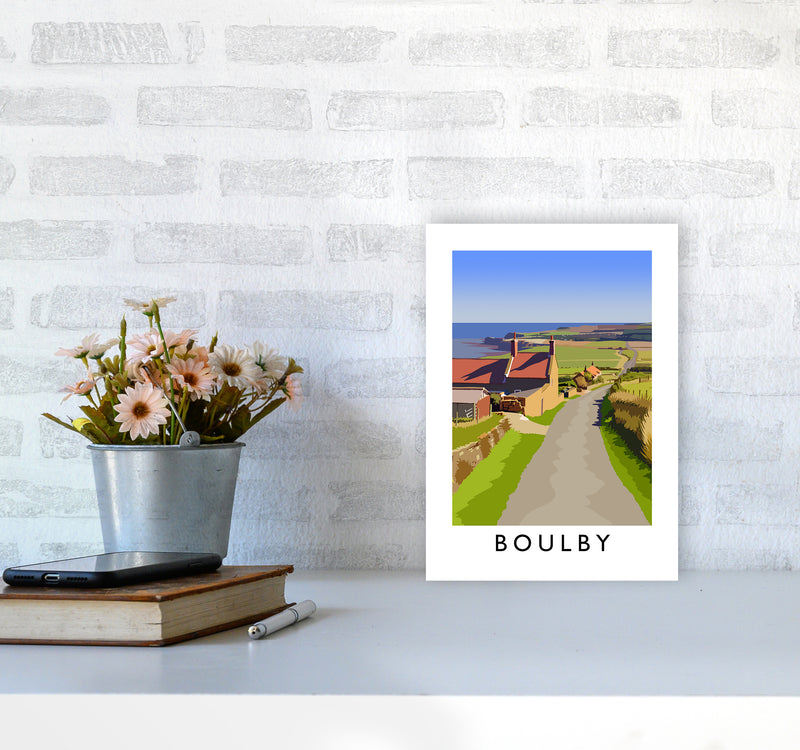 Boulby 2 Portrait Art Print by Richard O'Neill A4 Black Frame