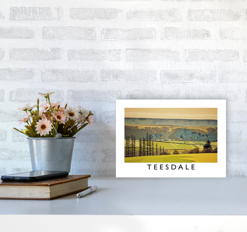 Teesdale Art Print by Richard O'Neill A4 Black Frame