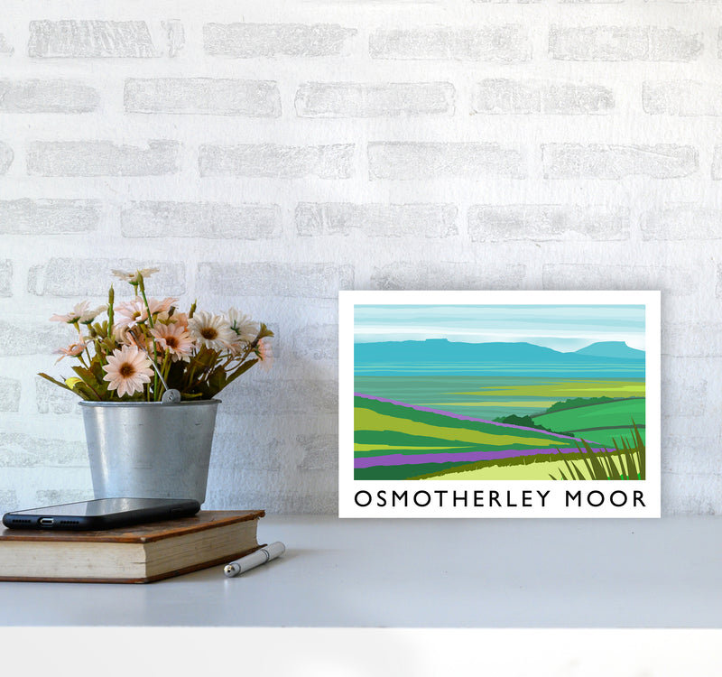 Osmotherley Moor Travel Art Print by Richard O'Neill A4 Black Frame