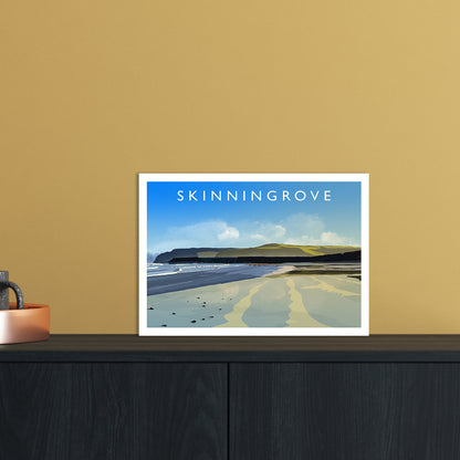 Skinningrove 2 Travel Art Print by Richard O'Neill A4 Black Frame