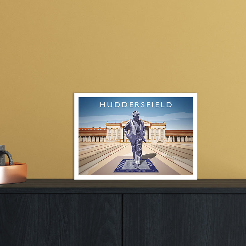 Huddersfield Travel Art Print by Richard O'Neill A4 Black Frame