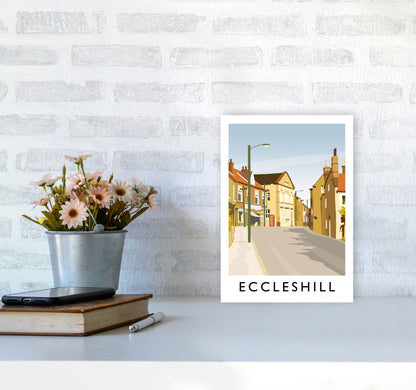 Eccleshill portrait Travel Art Print by Richard O'Neill A4 Black Frame