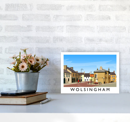 Wolsingham 2 Travel Art Print by Richard O'Neill A4 Black Frame