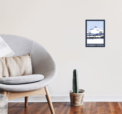 Roseberry Topping Art Print by Richard O'Neill A4 Black Frame