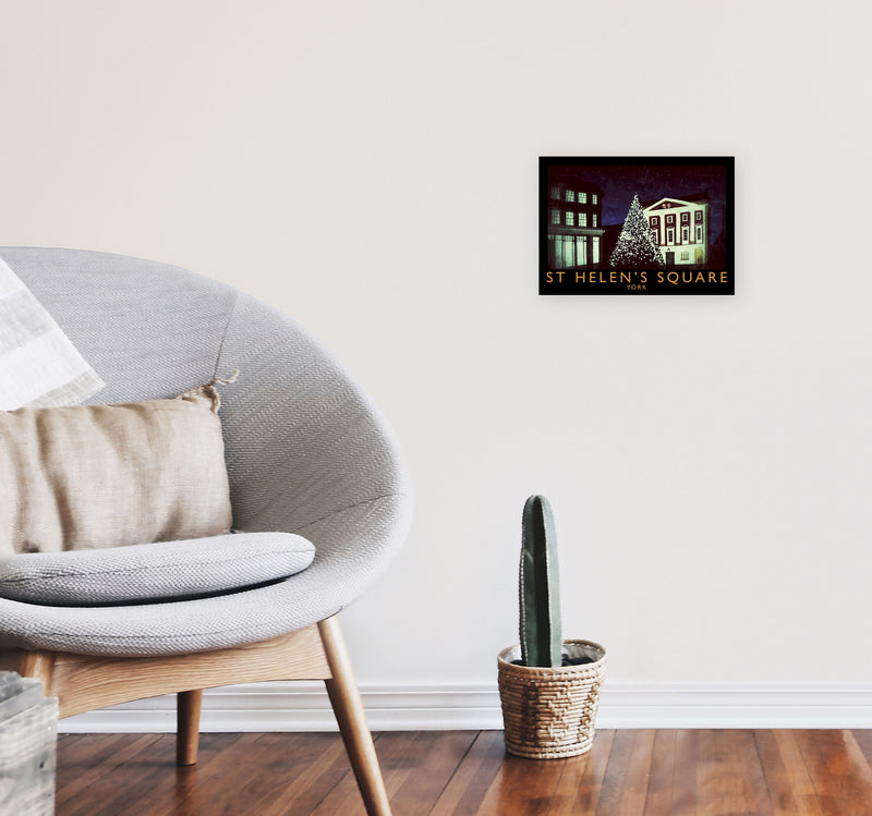 St Helen's Square Art Print by Richard O'Neill A4 Black Frame