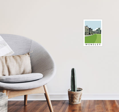 Wensley Art Print by Richard O'Neill A4 Black Frame