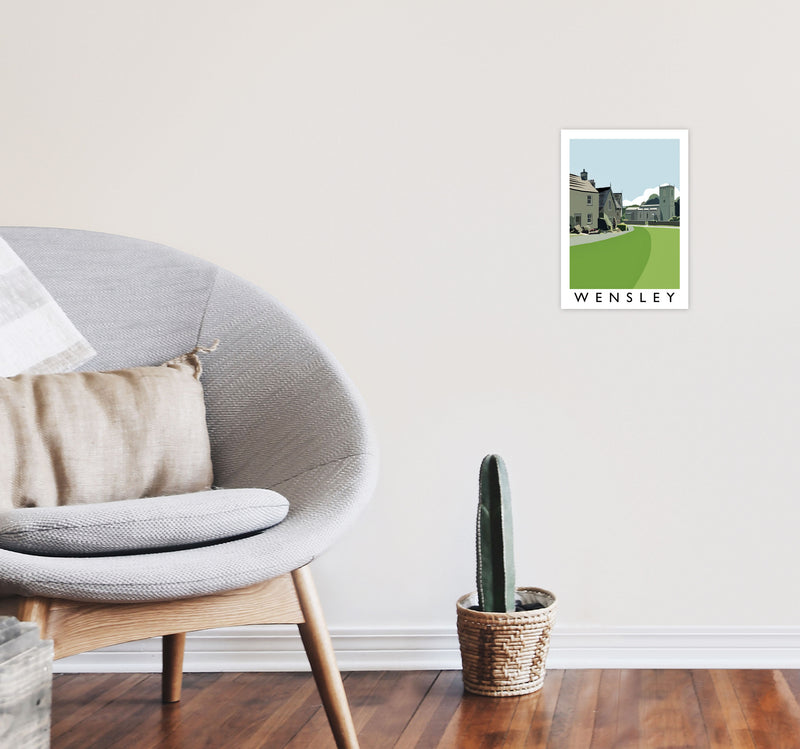 Wensley Art Print by Richard O'Neill A4 Black Frame