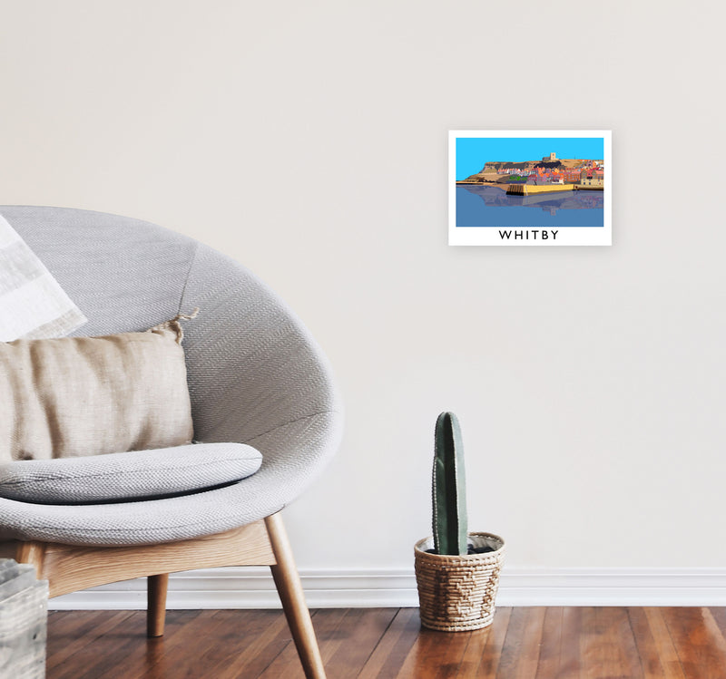 Whitby Framed Digital Art Print by Richard O'Neill A4 Black Frame