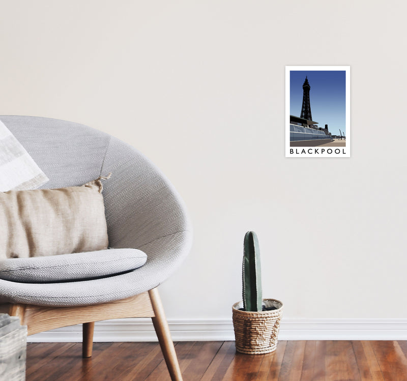 Blackpool by Richard O'Neill A4 Black Frame
