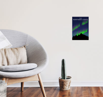 The Northen Lights by Richard O'Neill A4 Black Frame