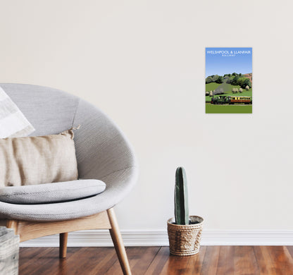 Welshpool & Llanfair by Richard O'Neill A4 Black Frame