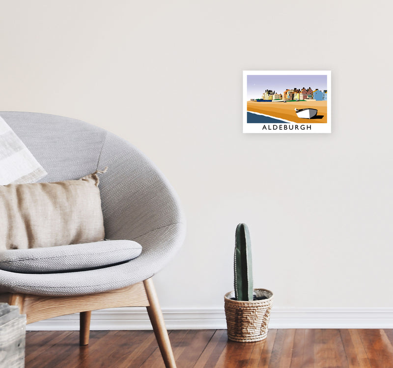 Aldeburgh Art Print by Richard O'Neill A4 Black Frame