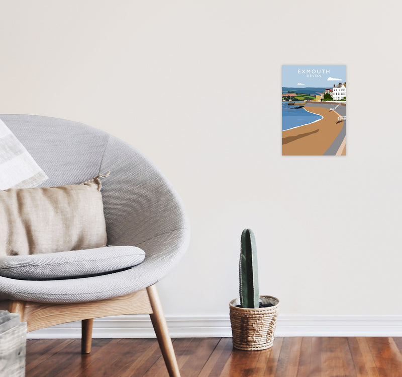 Exmouth Devon Art Print by Richard O'Neill A4 Black Frame