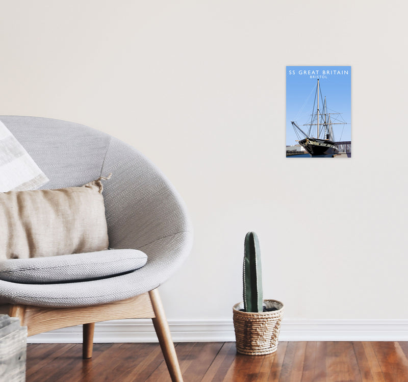 SS Great Britain Bristol Art Print by Richard O'Neill A4 Black Frame
