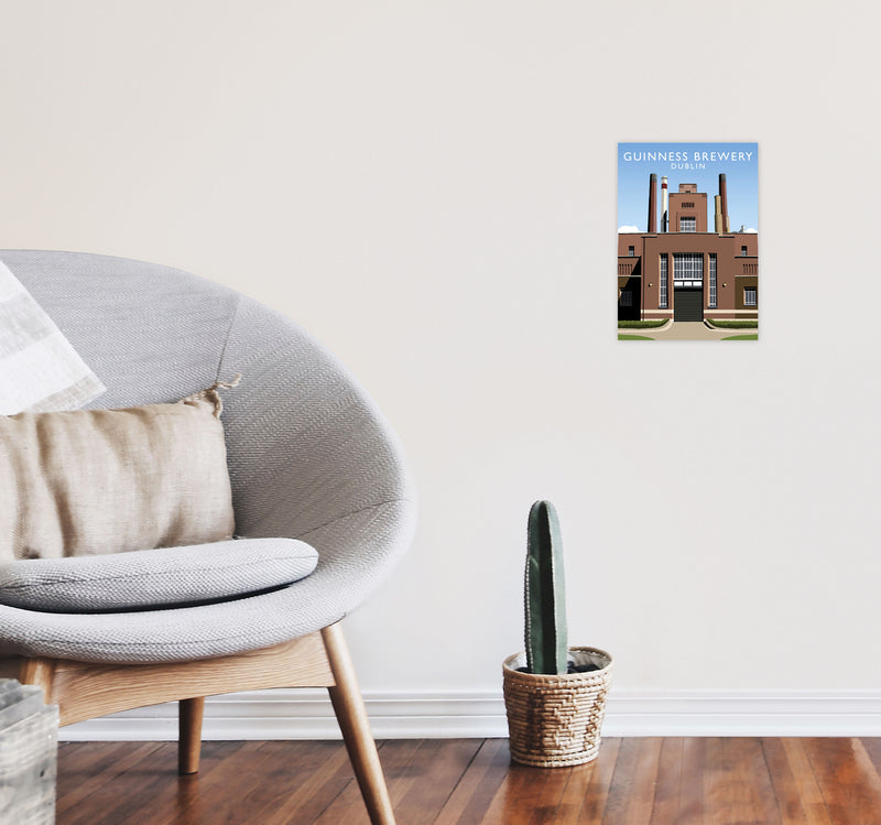 Guinness Brewery by Richard O'Neill A4 Black Frame