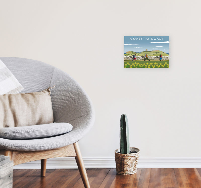 Coast To Coast Art Print by Richard O'Neill A4 Black Frame