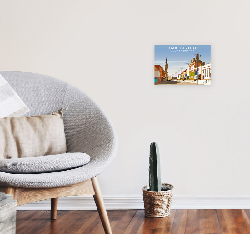 Darlington (Landscape) by Richard O'Neill A4 Black Frame