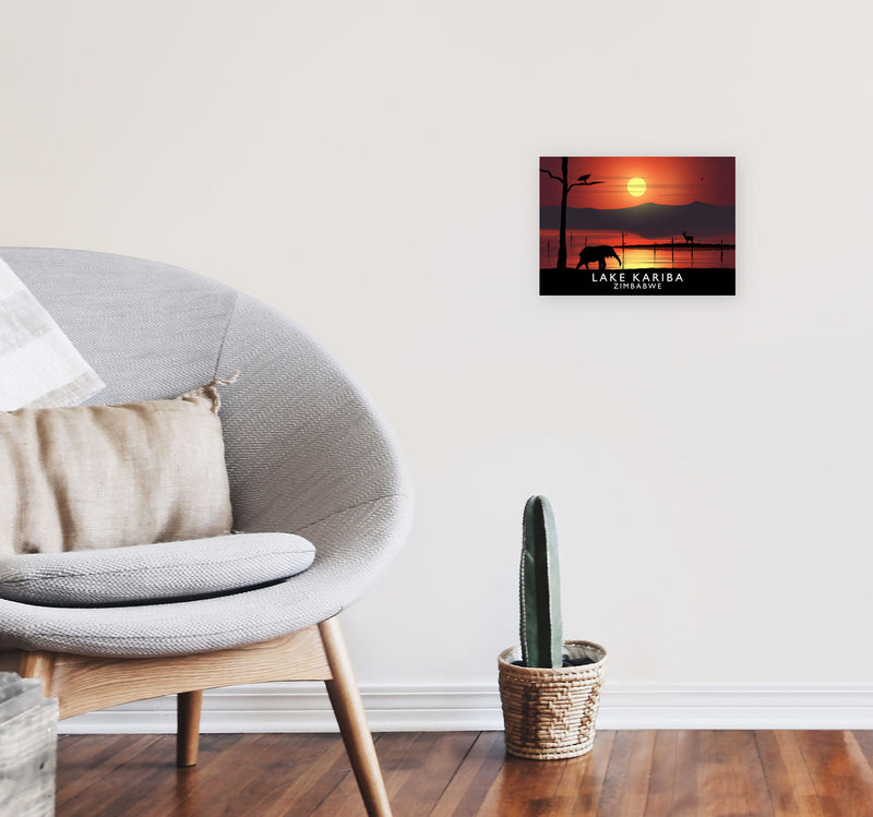 Lake Kariba Zimbabwe Framed Digital Art Print by Richard O'Neill A4 Black Frame