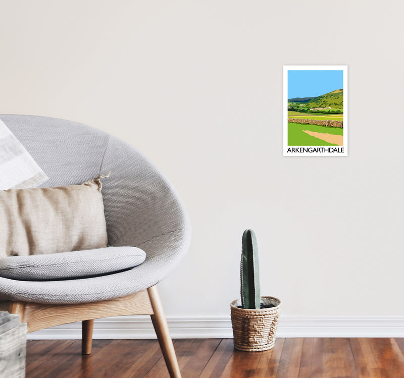 Arkengarthdale Portrait by Richard O'Neill A4 Black Frame