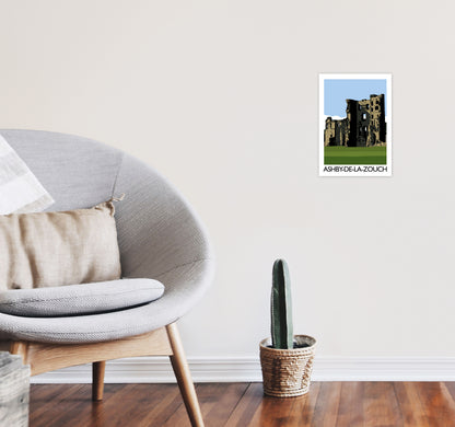 Ashby-de-la- Zouche Portrait by Richard O'Neill A4 Black Frame