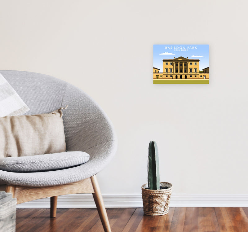 Basildon Park by Richard O'Neill A4 Black Frame